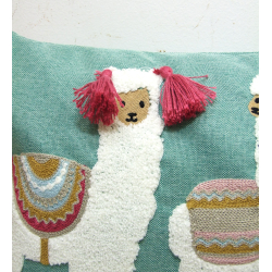 Poduszka dekoracyjna Lamy 30x50cm Miętowa